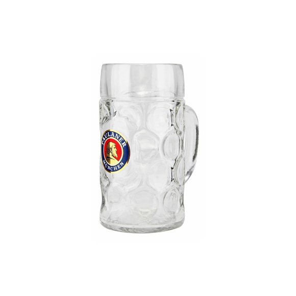 NEW Paulaner Dimpled Oktoberfest Glass Beer Mug 1 Liter - Picture 2 of 4
